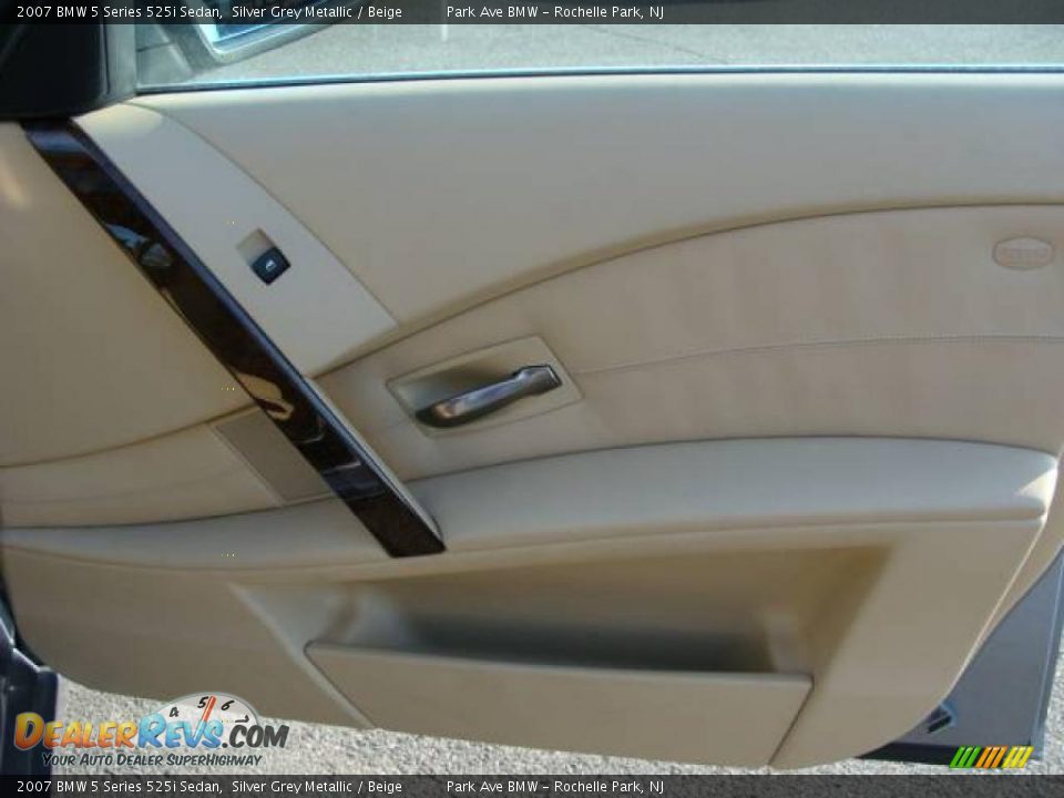 2007 BMW 5 Series 525i Sedan Silver Grey Metallic / Beige Photo #21
