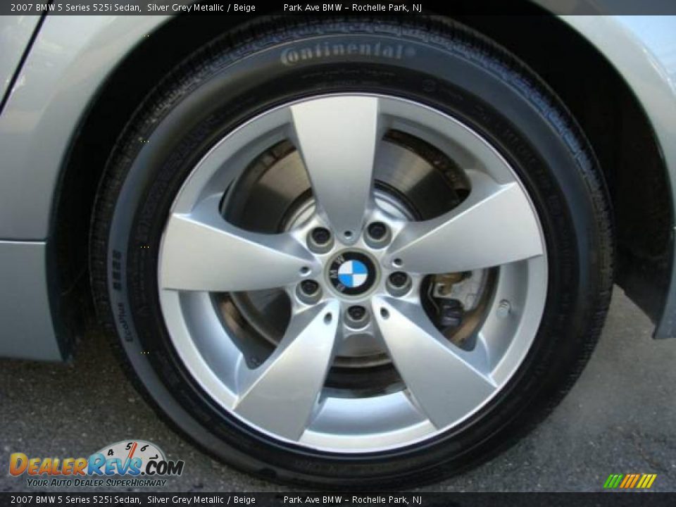 2007 BMW 5 Series 525i Sedan Silver Grey Metallic / Beige Photo #23