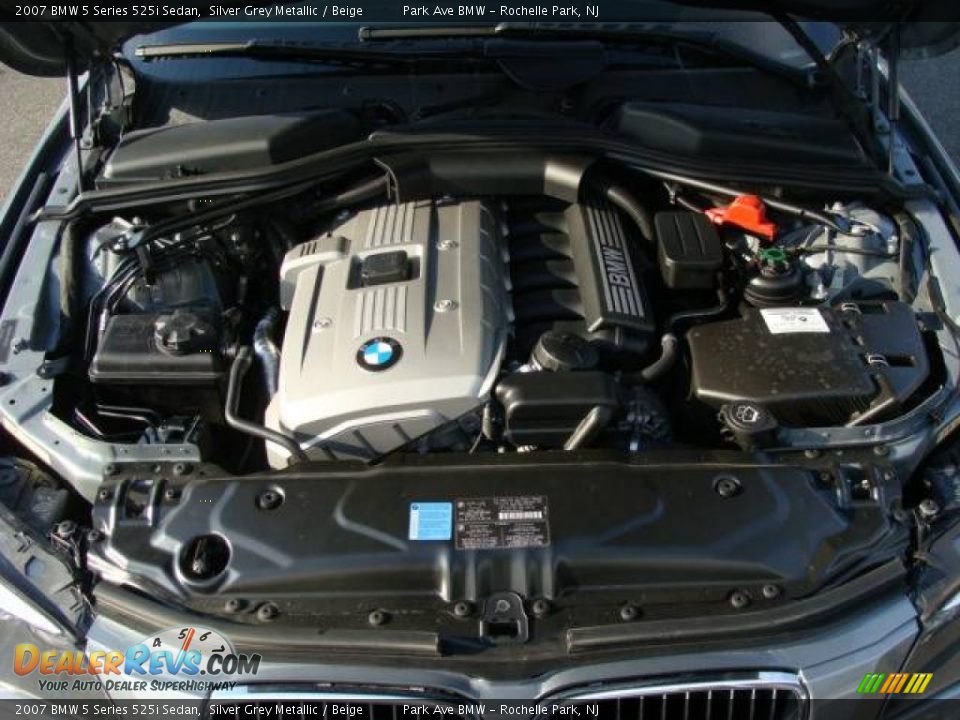 2007 BMW 5 Series 525i Sedan Silver Grey Metallic / Beige Photo #25