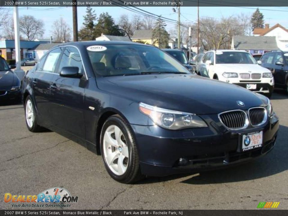 2007 BMW 5 Series 525i Sedan Monaco Blue Metallic / Black Photo #2