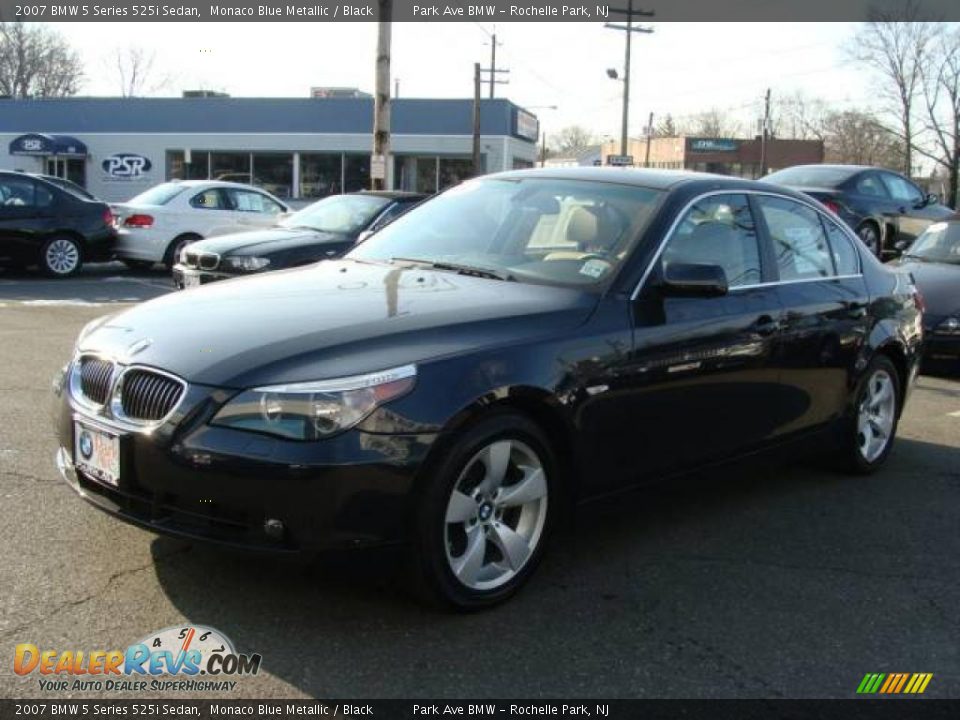 2007 BMW 5 Series 525i Sedan Monaco Blue Metallic / Black Photo #4