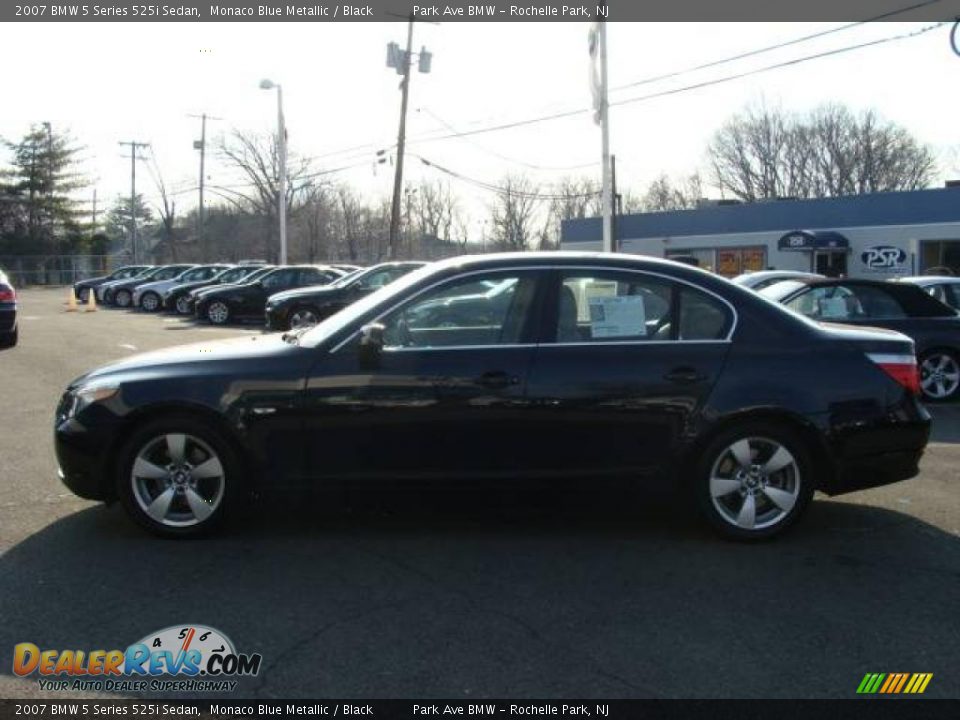 2007 BMW 5 Series 525i Sedan Monaco Blue Metallic / Black Photo #5