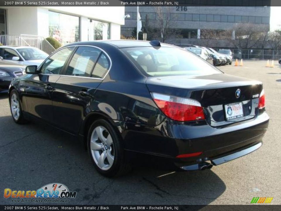 2007 BMW 5 Series 525i Sedan Monaco Blue Metallic / Black Photo #6