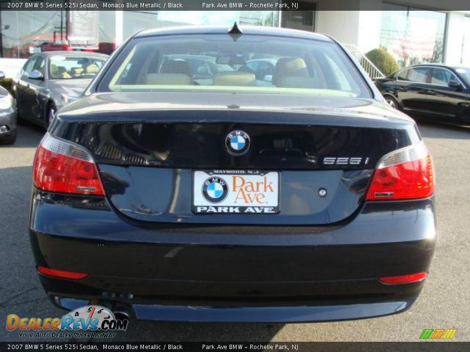 2007 BMW 5 Series 525i Sedan Monaco Blue Metallic / Black Photo #7