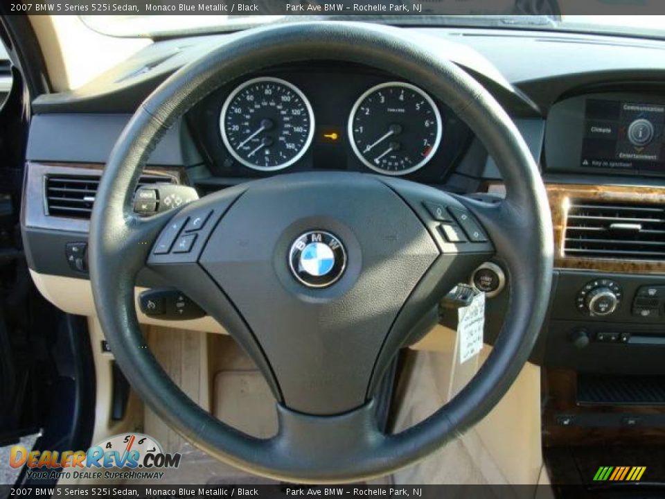 2007 BMW 5 Series 525i Sedan Monaco Blue Metallic / Black Photo #13