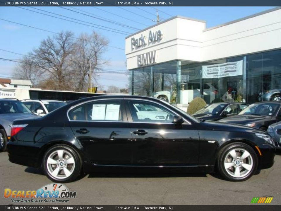 2008 BMW 5 Series 528i Sedan Jet Black / Natural Brown Photo #1