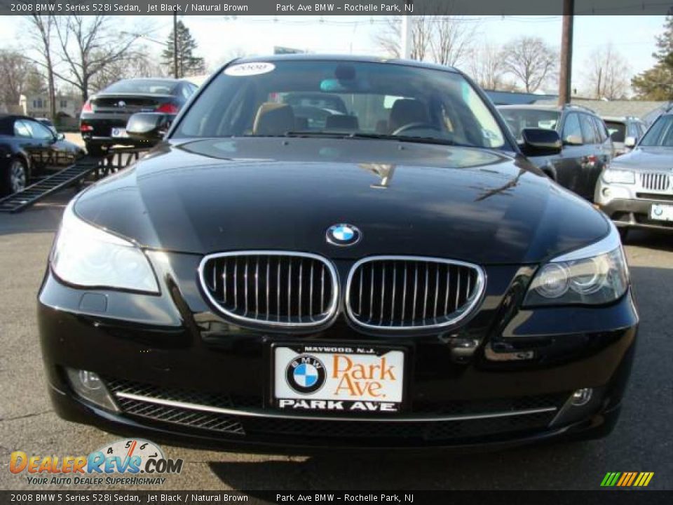 2008 BMW 5 Series 528i Sedan Jet Black / Natural Brown Photo #3