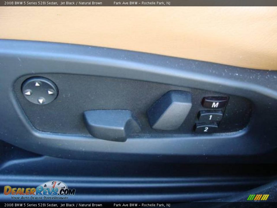 2008 BMW 5 Series 528i Sedan Jet Black / Natural Brown Photo #11