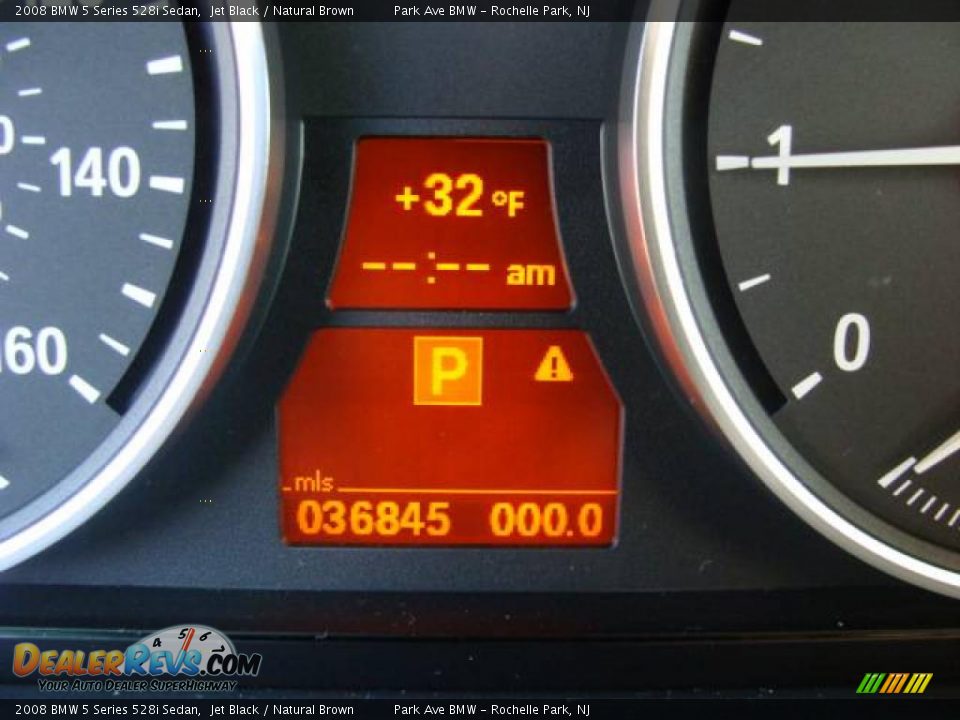 2008 BMW 5 Series 528i Sedan Jet Black / Natural Brown Photo #14