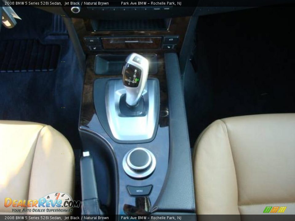 2008 BMW 5 Series 528i Sedan Jet Black / Natural Brown Photo #16