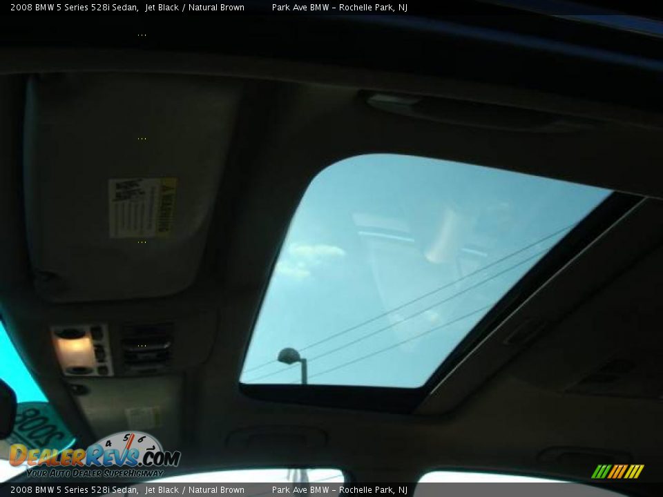 2008 BMW 5 Series 528i Sedan Jet Black / Natural Brown Photo #17