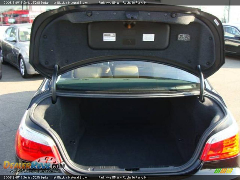 2008 BMW 5 Series 528i Sedan Jet Black / Natural Brown Photo #18