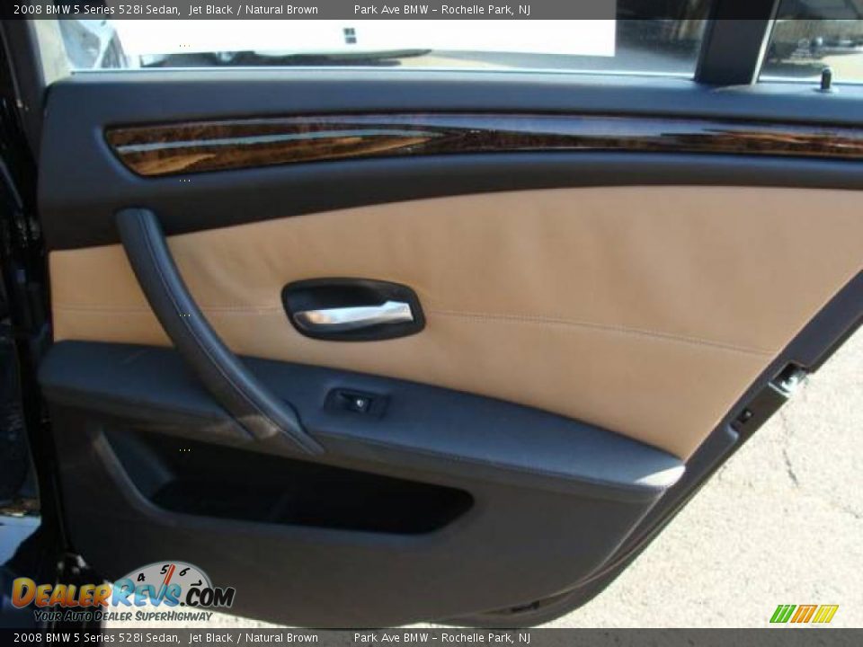 2008 BMW 5 Series 528i Sedan Jet Black / Natural Brown Photo #19
