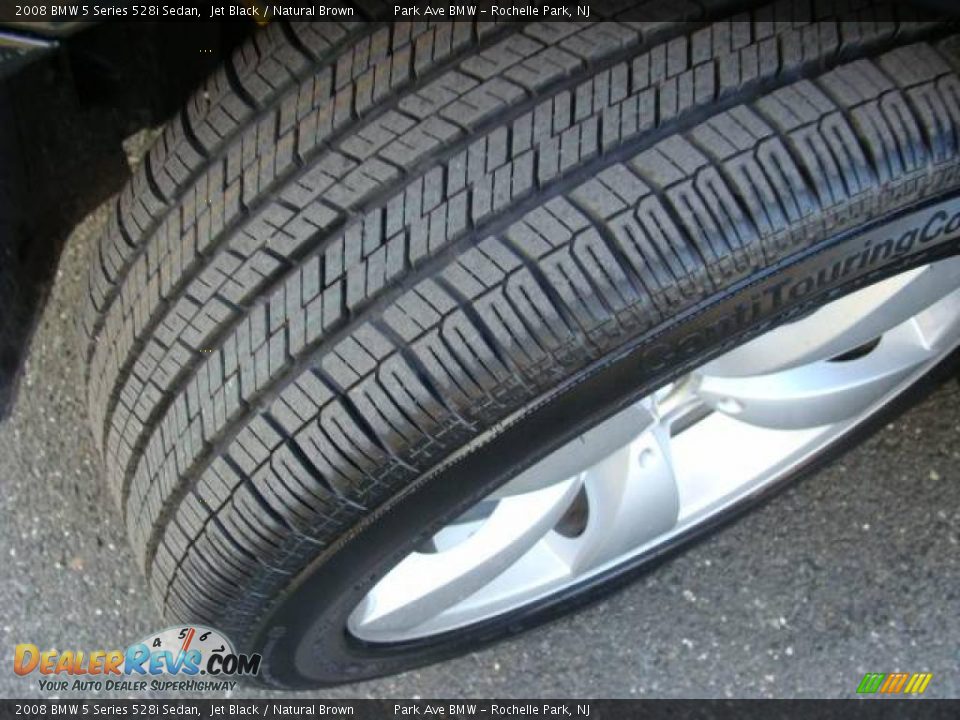 2008 BMW 5 Series 528i Sedan Jet Black / Natural Brown Photo #24