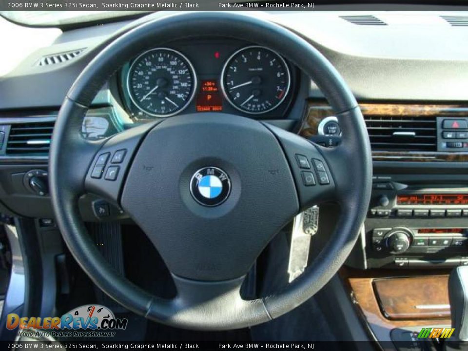 2006 BMW 3 Series 325i Sedan Sparkling Graphite Metallic / Black Photo #13