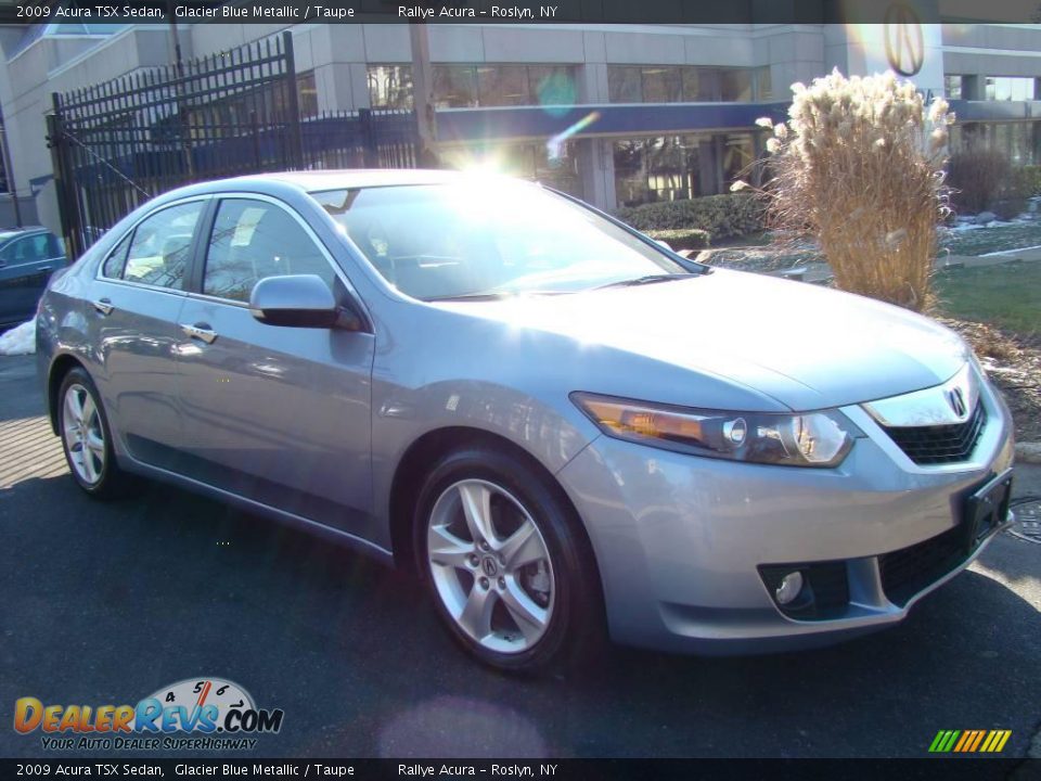 2009 Acura TSX Sedan Glacier Blue Metallic / Taupe Photo #1