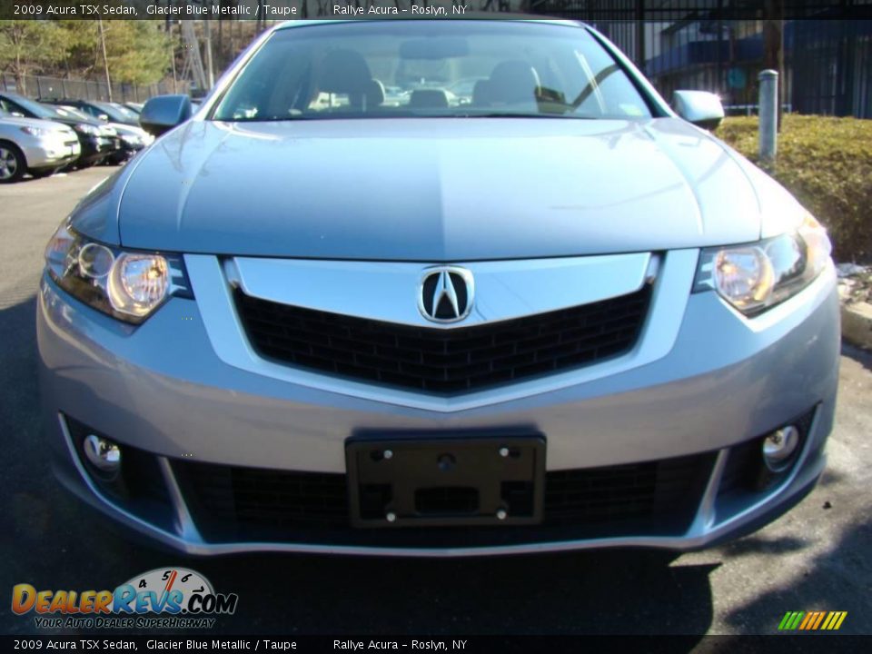 2009 Acura TSX Sedan Glacier Blue Metallic / Taupe Photo #2