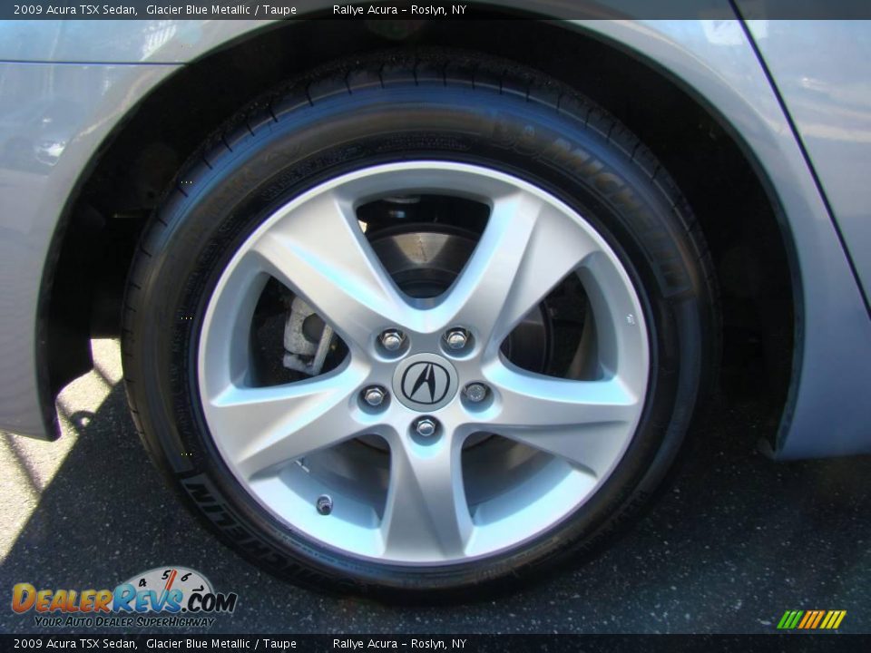 2009 Acura TSX Sedan Glacier Blue Metallic / Taupe Photo #6