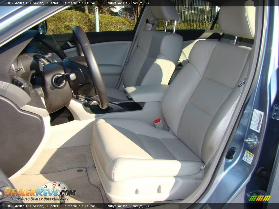 2009 Acura TSX Sedan Glacier Blue Metallic / Taupe Photo #8
