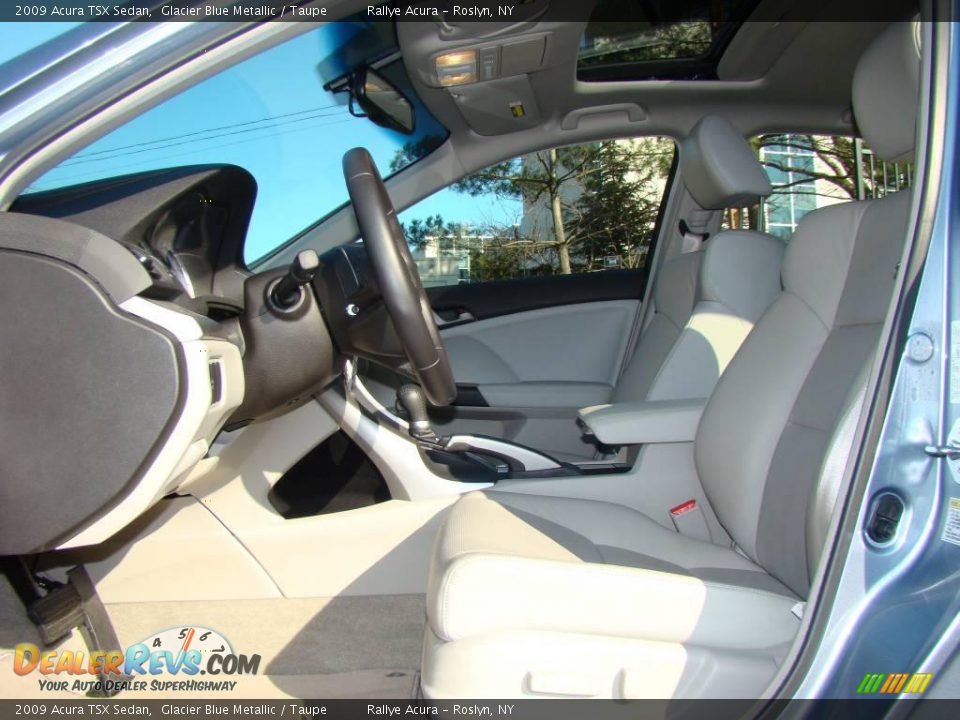2009 Acura TSX Sedan Glacier Blue Metallic / Taupe Photo #9