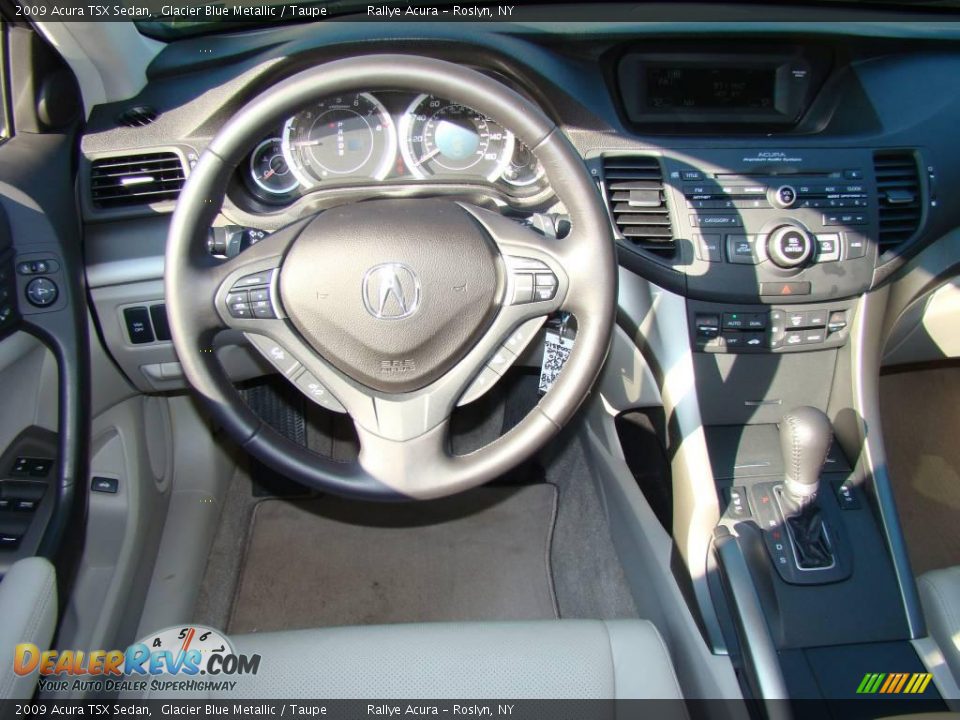 2009 Acura TSX Sedan Glacier Blue Metallic / Taupe Photo #11