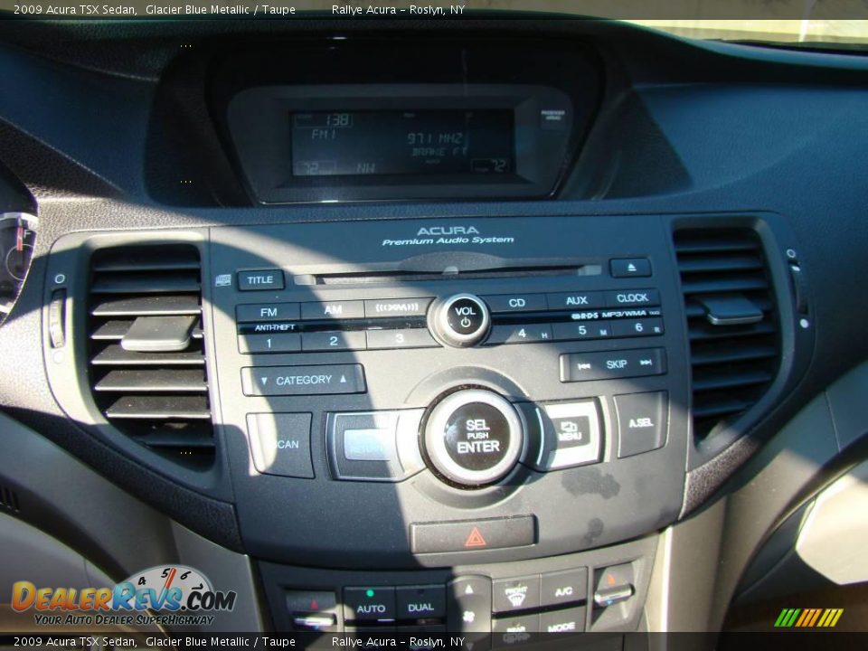 2009 Acura TSX Sedan Glacier Blue Metallic / Taupe Photo #12