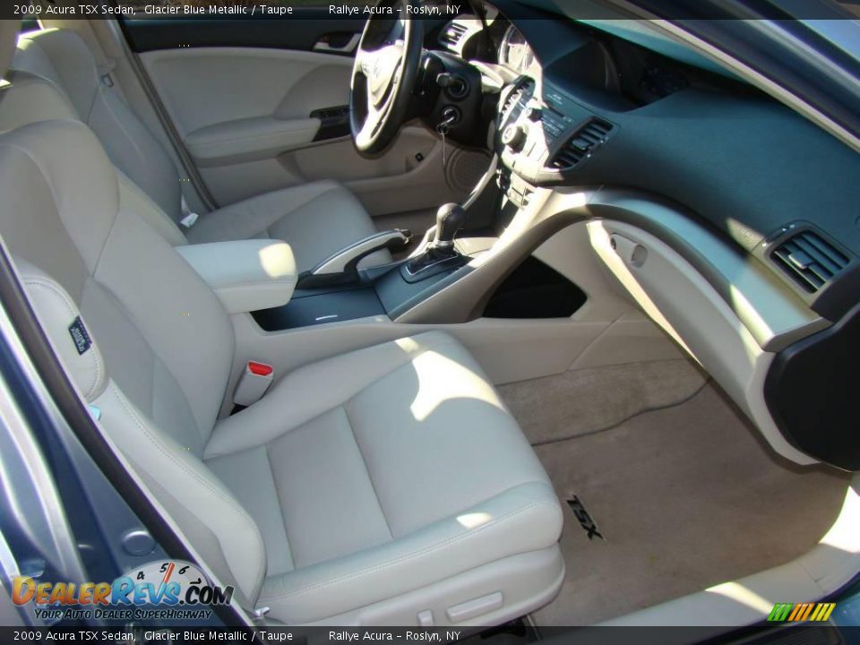 2009 Acura TSX Sedan Glacier Blue Metallic / Taupe Photo #14