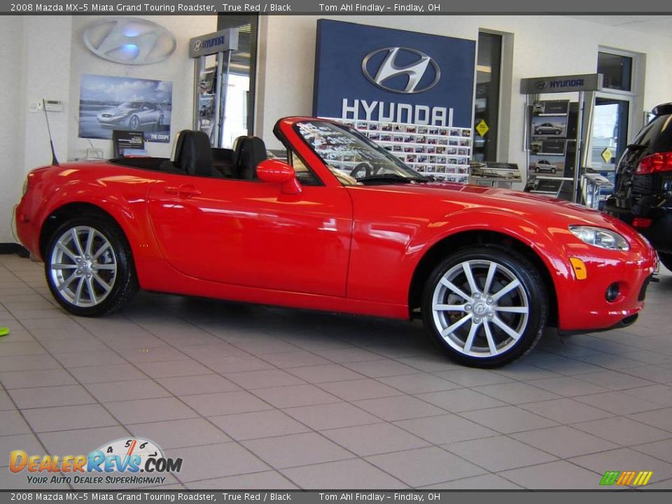 2008 Mazda MX-5 Miata Grand Touring Roadster True Red / Black Photo #6