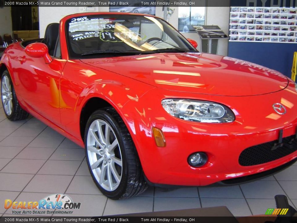 2008 Mazda MX-5 Miata Grand Touring Roadster True Red / Black Photo #7