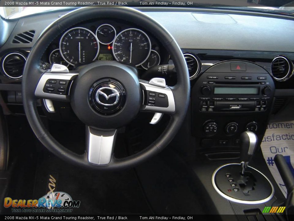 2008 Mazda MX-5 Miata Grand Touring Roadster True Red / Black Photo #10