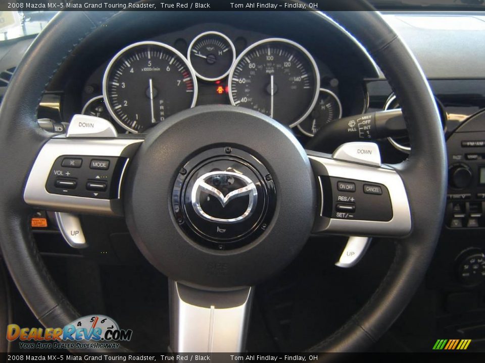 2008 Mazda MX-5 Miata Grand Touring Roadster True Red / Black Photo #16