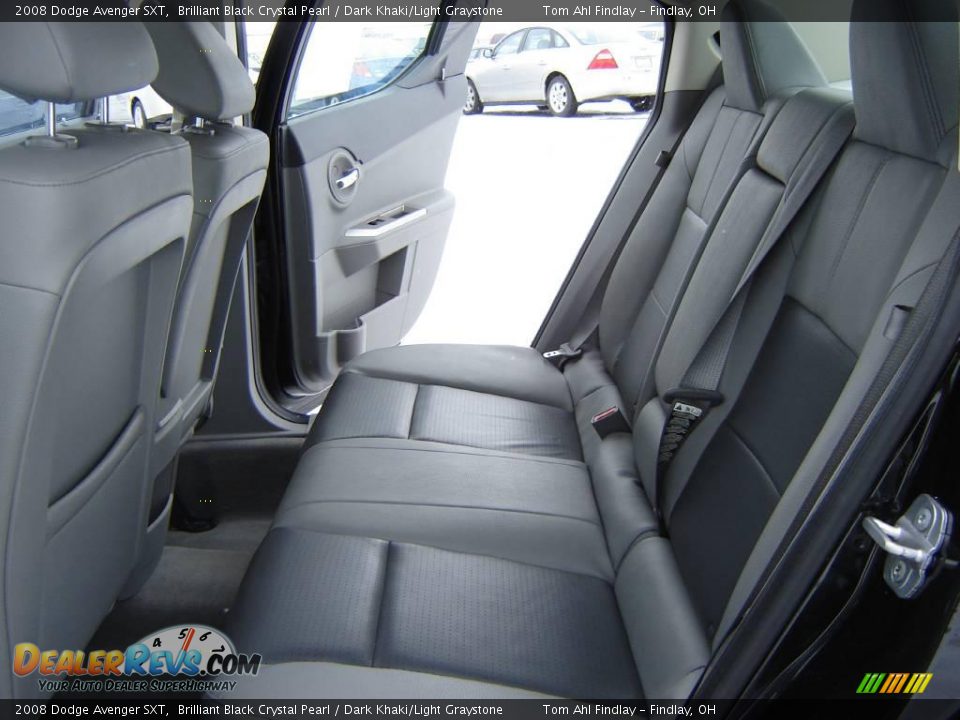 2008 Dodge Avenger SXT Brilliant Black Crystal Pearl / Dark Khaki/Light Graystone Photo #10