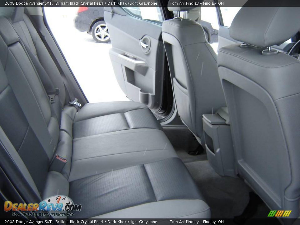 2008 Dodge Avenger SXT Brilliant Black Crystal Pearl / Dark Khaki/Light Graystone Photo #11