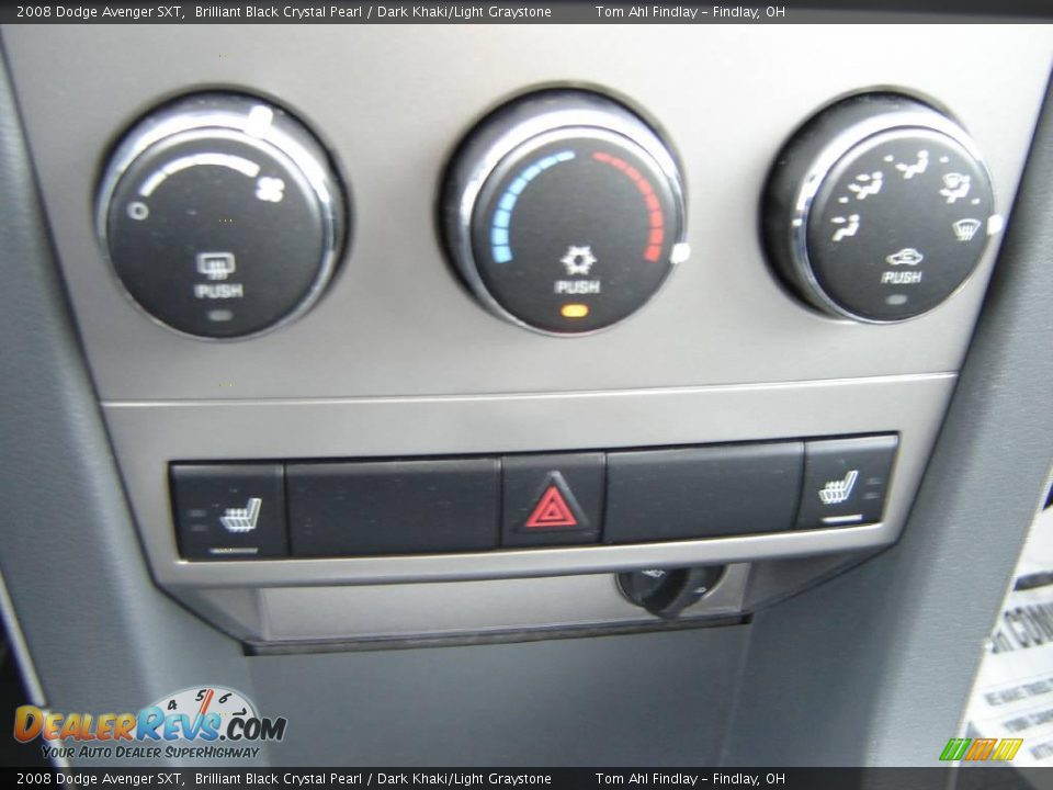 2008 Dodge Avenger SXT Brilliant Black Crystal Pearl / Dark Khaki/Light Graystone Photo #13