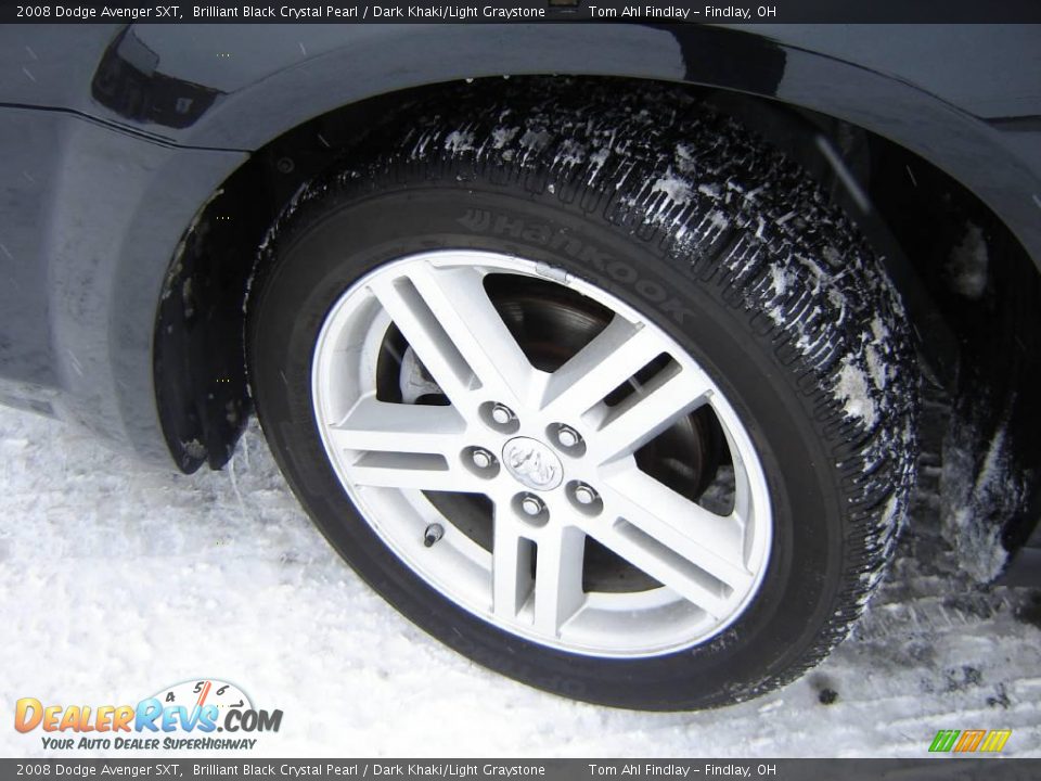 2008 Dodge Avenger SXT Brilliant Black Crystal Pearl / Dark Khaki/Light Graystone Photo #14