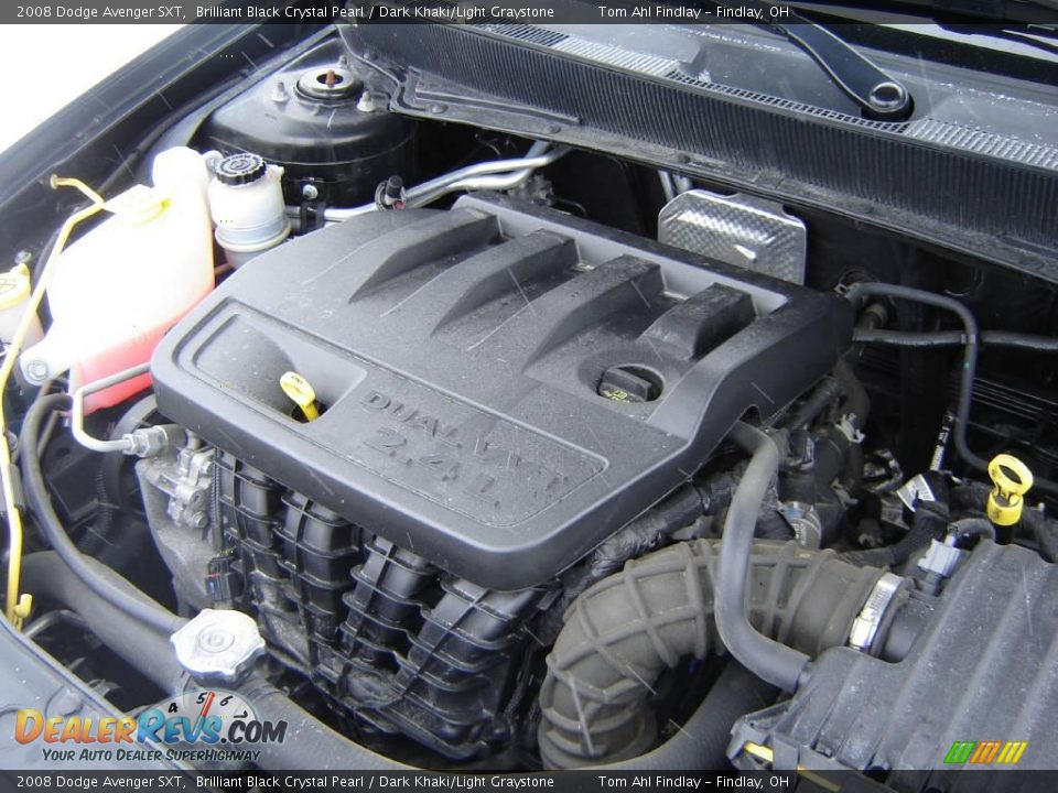 2008 Dodge Avenger SXT Brilliant Black Crystal Pearl / Dark Khaki/Light Graystone Photo #15