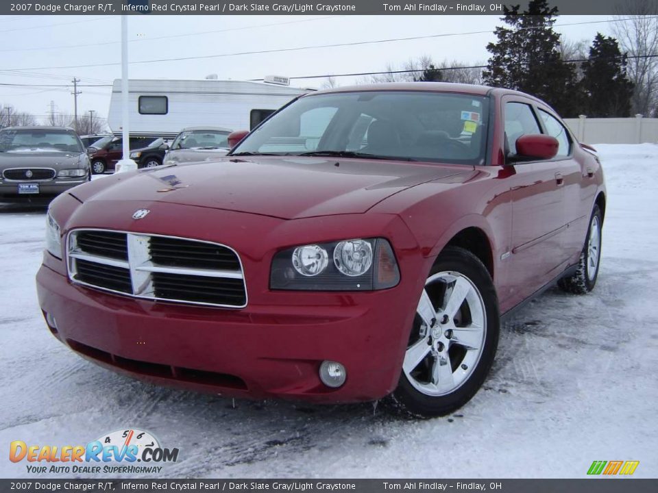 2007 Dodge Charger R/T Inferno Red Crystal Pearl / Dark Slate Gray/Light Graystone Photo #1