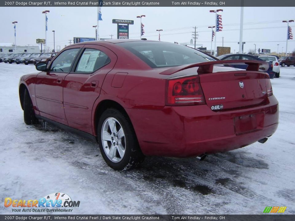 2007 Dodge Charger R/T Inferno Red Crystal Pearl / Dark Slate Gray/Light Graystone Photo #3