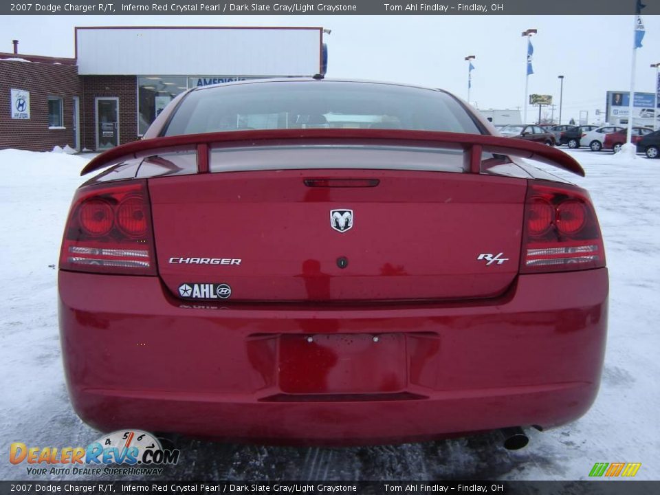 2007 Dodge Charger R/T Inferno Red Crystal Pearl / Dark Slate Gray/Light Graystone Photo #4
