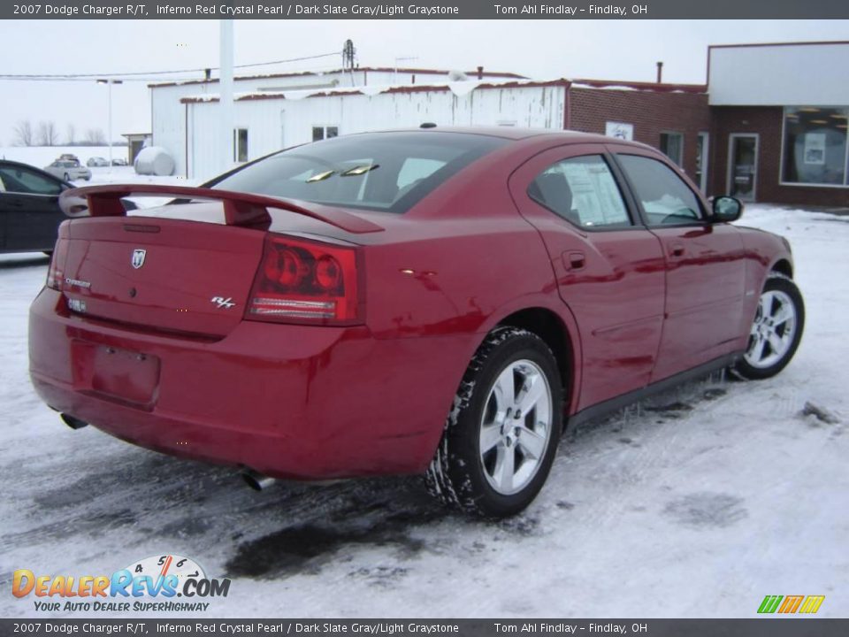 2007 Dodge Charger R/T Inferno Red Crystal Pearl / Dark Slate Gray/Light Graystone Photo #5