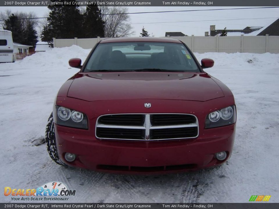 2007 Dodge Charger R/T Inferno Red Crystal Pearl / Dark Slate Gray/Light Graystone Photo #8