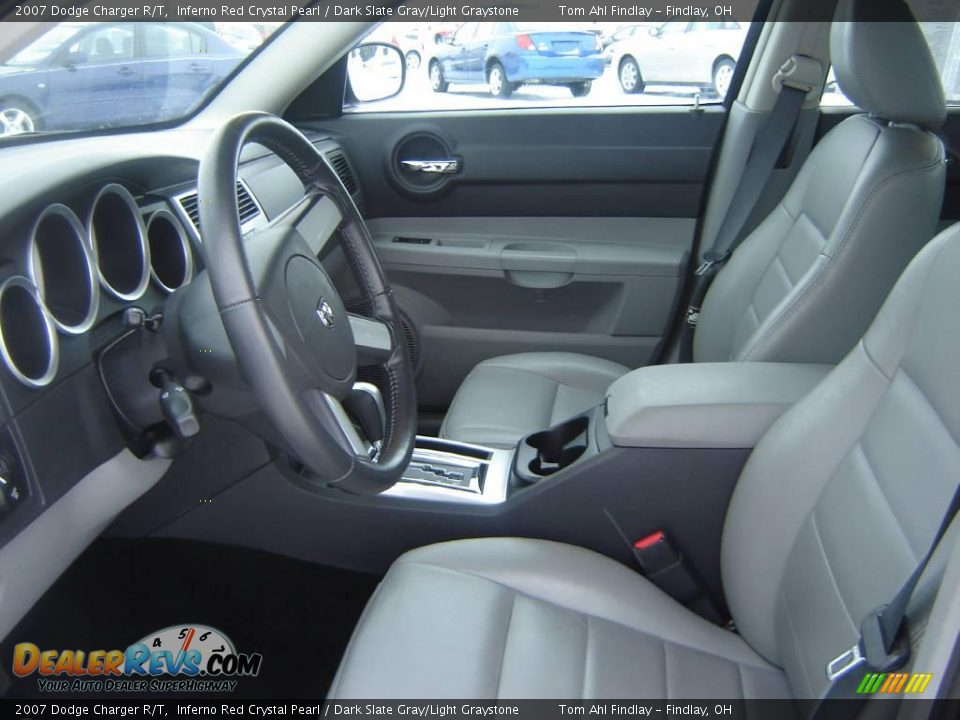 2007 Dodge Charger R/T Inferno Red Crystal Pearl / Dark Slate Gray/Light Graystone Photo #9