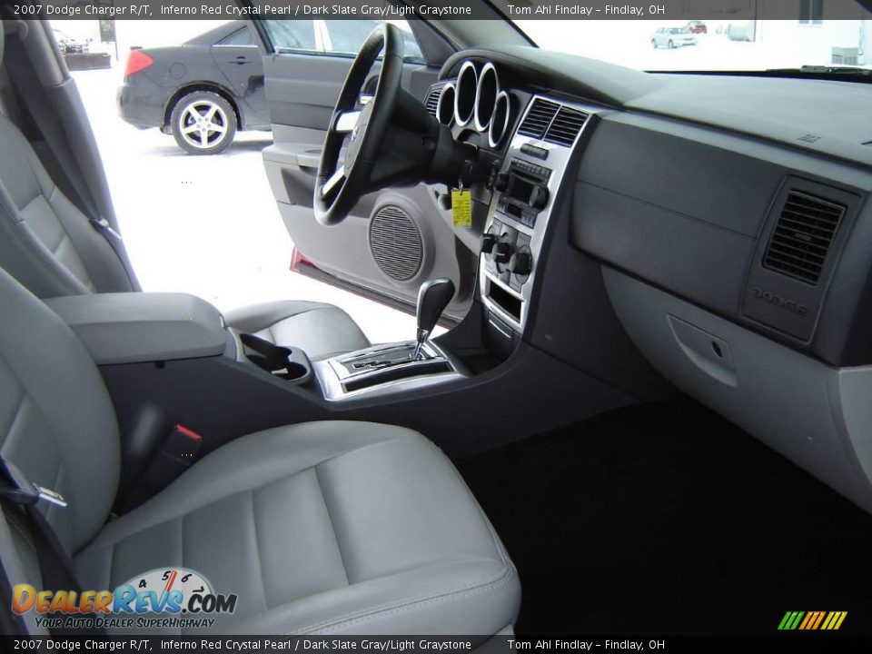 2007 Dodge Charger R/T Inferno Red Crystal Pearl / Dark Slate Gray/Light Graystone Photo #12