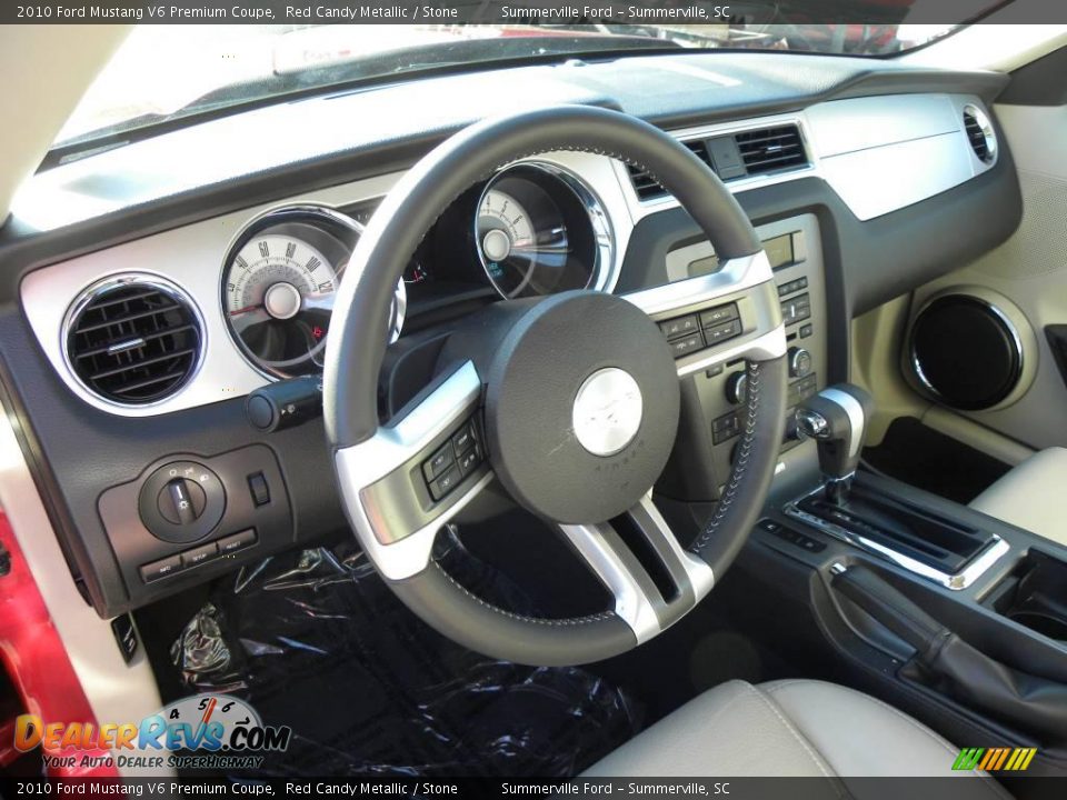 2010 Ford Mustang V6 Premium Coupe Red Candy Metallic / Stone Photo #3