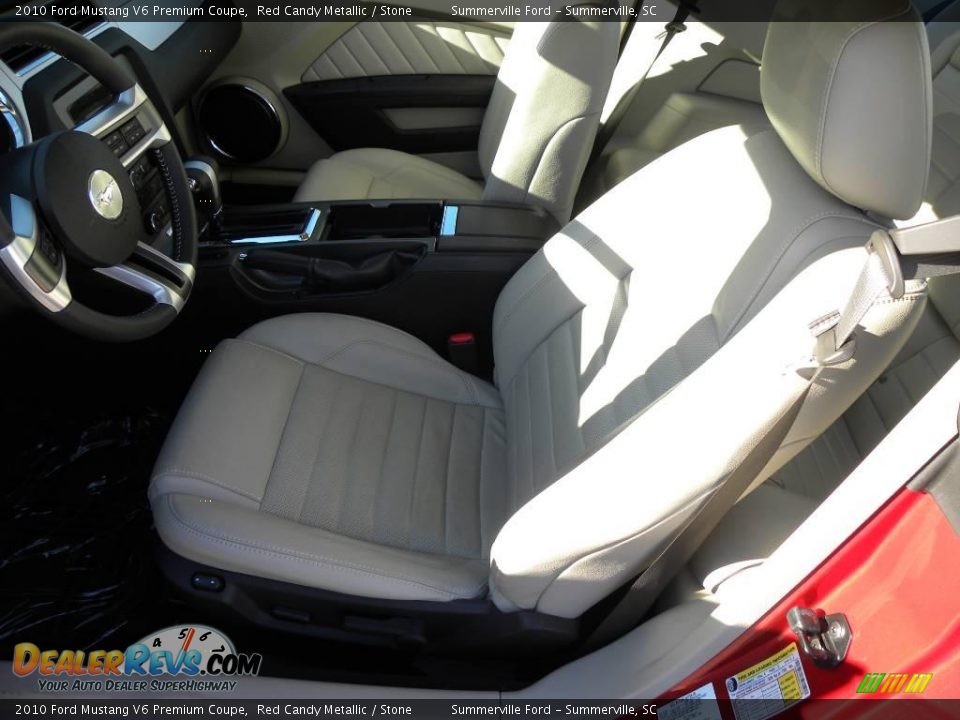 2010 Ford Mustang V6 Premium Coupe Red Candy Metallic / Stone Photo #4