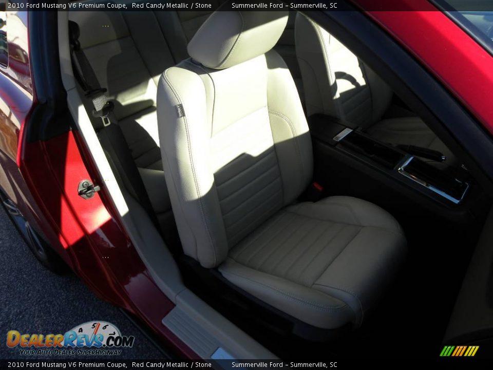 2010 Ford Mustang V6 Premium Coupe Red Candy Metallic / Stone Photo #7