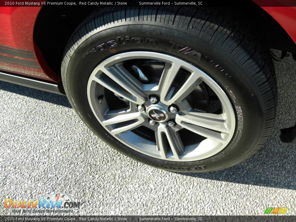2010 Ford Mustang V6 Premium Coupe Red Candy Metallic / Stone Photo #13