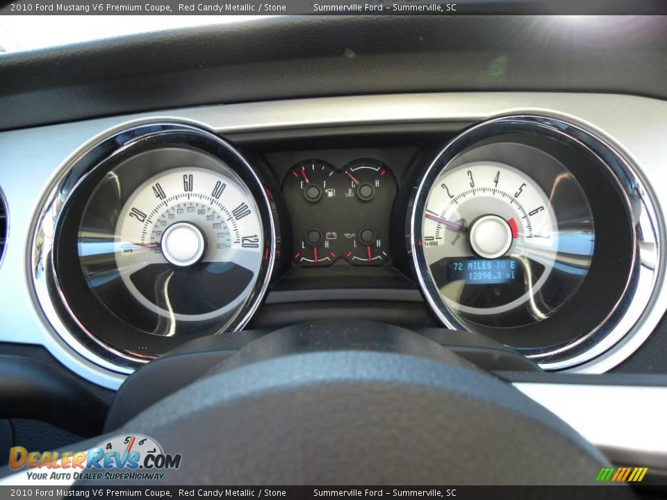 2010 Ford Mustang V6 Premium Coupe Red Candy Metallic / Stone Photo #18