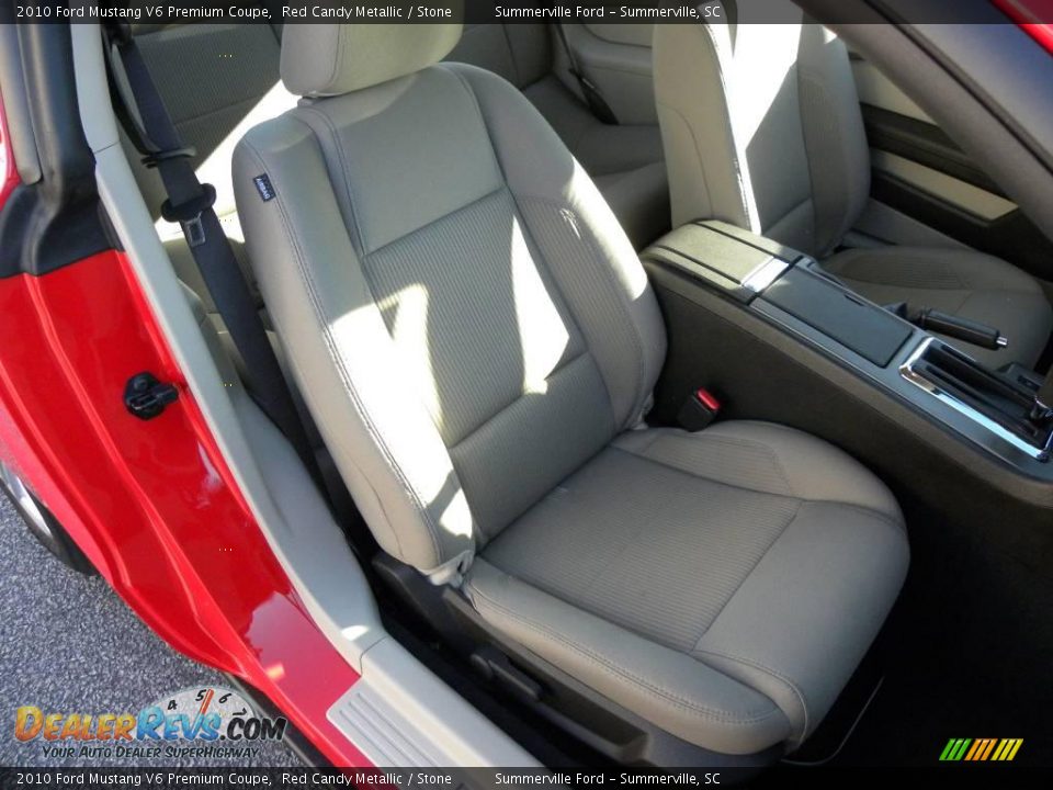 2010 Ford Mustang V6 Premium Coupe Red Candy Metallic / Stone Photo #6