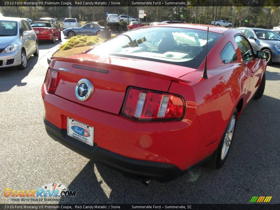 2010 Ford Mustang V6 Premium Coupe Red Candy Metallic / Stone Photo #9